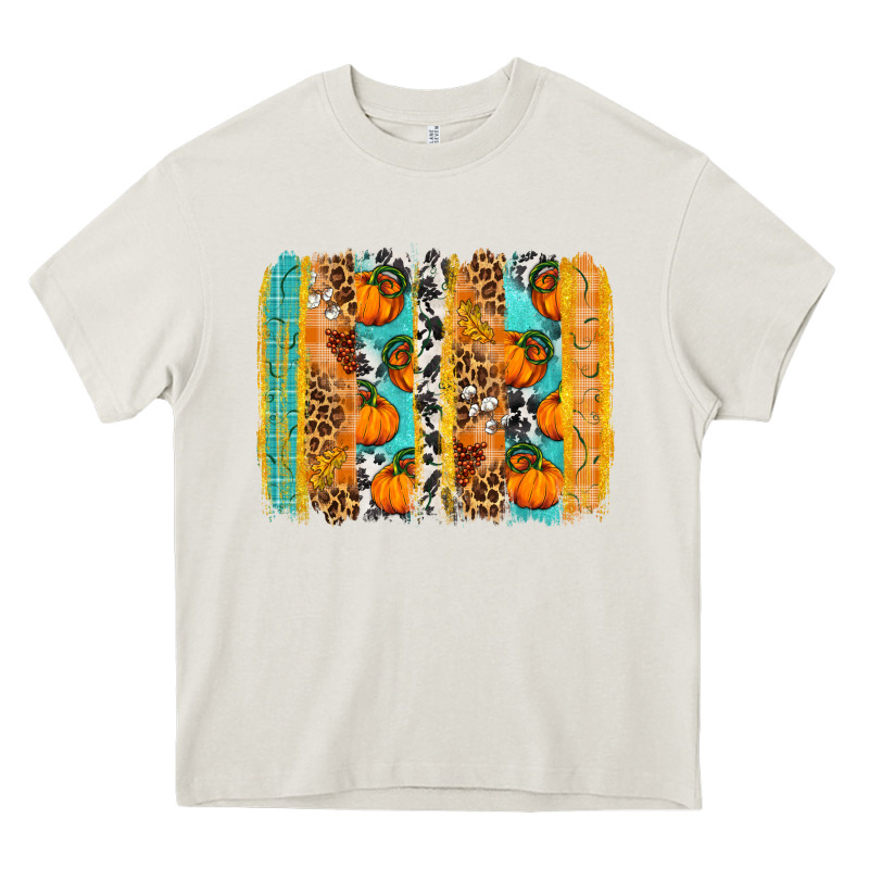 Fall Pumpkin Brushstrokes Heavy Core Tee by NancyCooperArtShop | Teevron
