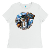 White hello winter Ladies Tee - CowGirlArtShop