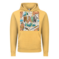 Vintage Mustard hail hustler and nail art hands with glitter polish seamless pattern b Vintage Hoodie - BundleAndBundleShop