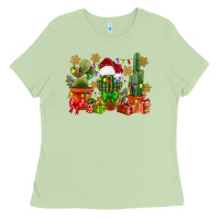 Matcha christmas cactus Ladies Tee - CowGirlArtShop