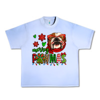 Merry Pawmas Christmas Bulldog Urban Heavy Tee | Teevron