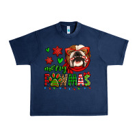 Navy merry pawmas christmas bulldog Urban Heavy Tee - Jasminsmagicworld