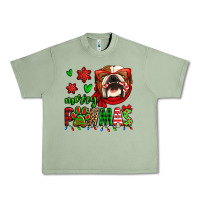 Oil Green merry pawmas christmas bulldog Urban Heavy Tee - Jasminsmagicworld