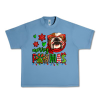 Pebble Blue merry pawmas christmas bulldog Urban Heavy Tee - Jasminsmagicworld
