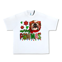 White merry pawmas christmas bulldog Urban Heavy Tee - Jasminsmagicworld