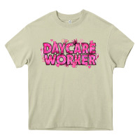 Mossy Breast Cancer Daycare Worker Heavy Core Tee - texasbilliewilder