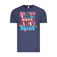 Vintage Denim Proud navy Mom Mother's Day Vintage Tee - FaDigitalArtStudio