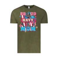 Vintage Olive Proud navy Mom Mother's Day Vintage Tee - FaDigitalArtStudio