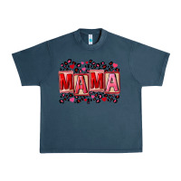 Midnight Navy Pink leopard mama Urban Heavy Tee - FaDigitalArtStudio