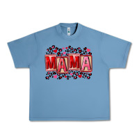 Pebble Blue Pink leopard mama Urban Heavy Tee - FaDigitalArtStudio