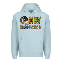 Blue Mist Candy Inspector Premium Hoodie - CowhideDigitalArt