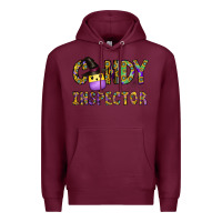 Burgundy Candy Inspector Premium Hoodie - CowhideDigitalArt