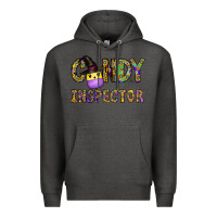 Charcoal Heather Candy Inspector Premium Hoodie - CowhideDigitalArt