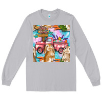 Moon Dust Easter Bunny With Truck Seamless Pattern Long Sleeve Tee - BundleAndBundleShop