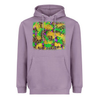 Lavender mardi gras fleur de lis and leopard background Heavyweight Hoodie - AdoDesignShop
