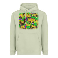 Matcha mardi gras fleur de lis and leopard background Heavyweight Hoodie - AdoDesignShop