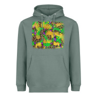 Sage mardi gras fleur de lis and leopard background Heavyweight Hoodie - AdoDesignShop