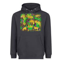 Smoke mardi gras fleur de lis and leopard background Heavyweight Hoodie - AdoDesignShop