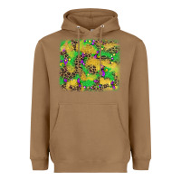 Toasted Coconut mardi gras fleur de lis and leopard background Heavyweight Hoodie - AdoDesignShop