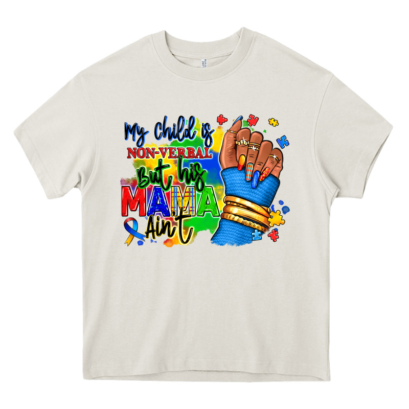 My Child Is Non Verbal But His Mama Aint Afro Heavy Core Tee by RanaPortraitStore | Teevron