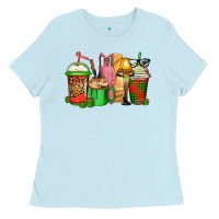 Baby Blue christmas movie coffee cups Ladies Tee - CowGirlArtShop