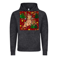 Vintage Black christmas nails and trees with leopard and plaid seamless pattern bbs Vintage Hoodie - BundleAndBundleShop