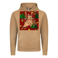 Vintage Camel christmas nails and trees with leopard and plaid seamless pattern bbs Vintage Hoodie - BundleAndBundleShop