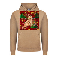 Vintage Coffee christmas nails and trees with leopard and plaid seamless pattern bbs Vintage Hoodie - BundleAndBundleShop