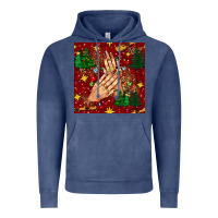 Vintage Denim christmas nails and trees with leopard and plaid seamless pattern bbs Vintage Hoodie - BundleAndBundleShop