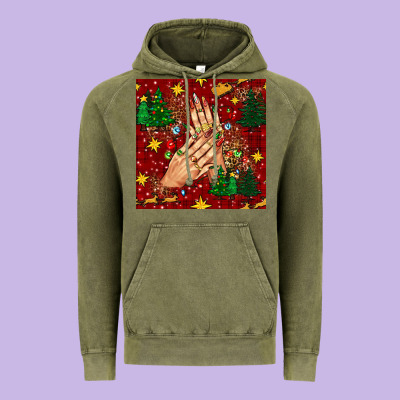 Christmas Nails And Trees With Leopard And Plaid Seamless Pattern Bbs Vintage Hoodie Designed By Bundleandbundleshop