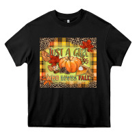 Black Just a girl who loves Fall Heavy Core Tee - NancyCooperArtShop