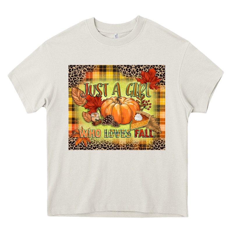 Just A Girl Who Loves Fall Heavy Core Tee by NancyCooperArtShop | Teevron