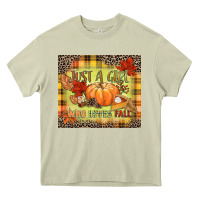Mossy Just a girl who loves Fall Heavy Core Tee - NancyCooperArtShop