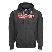 Charcoal Heather senior 2023 graduation coffee cups Zipper Hoodie - AdoDesignShop