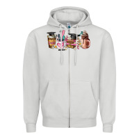 Dove Grey senior 2023 graduation coffee cups Zipper Hoodie - AdoDesignShop