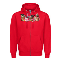 Red senior 2023 graduation coffee cups Zipper Hoodie - AdoDesignShop