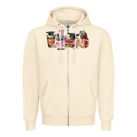 Sandshell senior 2023 graduation coffee cups Zipper Hoodie - AdoDesignShop