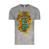 Cloud Rock faith sunflower leopard cross olivia Vintage Tee - OliviaCreatesArt