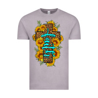 Vintage Zinc faith sunflower leopard cross olivia Vintage Tee - OliviaCreatesArt