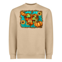 Mushroom fall pumpkins and sunflowers heart Heavyweight Sweatshirt - BarkalooDesign