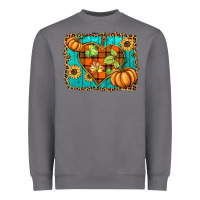 Storm fall pumpkins and sunflowers heart Heavyweight Sweatshirt - BarkalooDesign