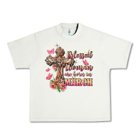 Pistachio Blessed women are born in March Urban Heavy Tee - FaDigitalArtStudio