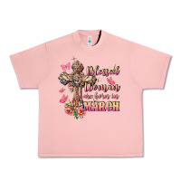 Salmon Blessed women are born in March Urban Heavy Tee - FaDigitalArtStudio