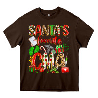 Chocolate Brown santa's favorite cma Heavy Core Tee - texasbilliewilder