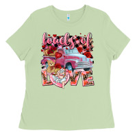 Matcha Loads of love Valentine's Day truck Ladies Tee - HowdyJamesFarm