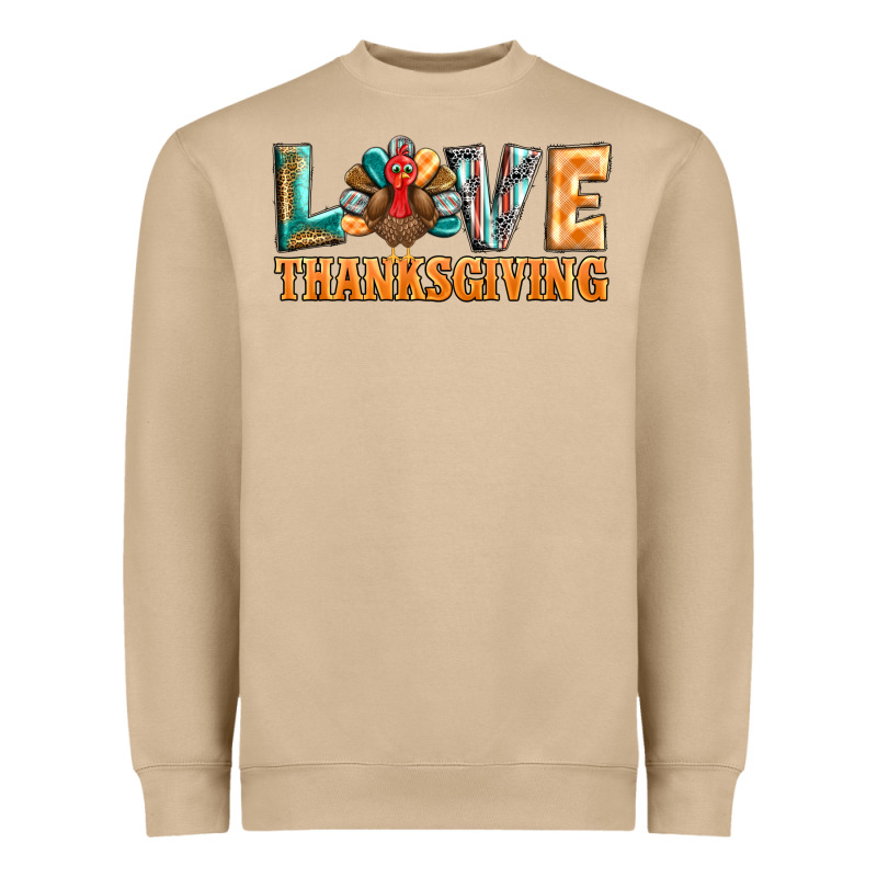 Love Thanksgiving Western Turkey Heavyweight Sweatshirt by BarkalooDesign | Teevron