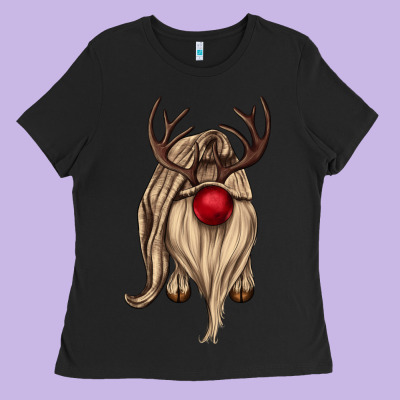 Deer Gnome Ladies Tee Designed By Cowgirlartshop