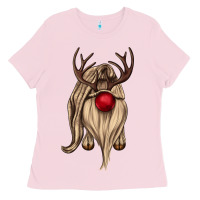 Bubblegum Pink deer gnome Ladies Tee - CowGirlArtShop