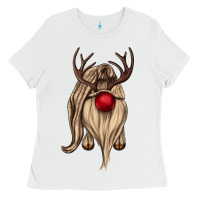 White deer gnome Ladies Tee - CowGirlArtShop