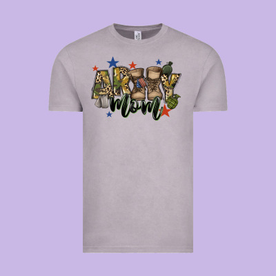 Army Mom Vintage Tee Designed By Fadigitalartstudio